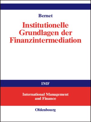cover image of Institutionelle Grundlagen der Finanzintermediation
